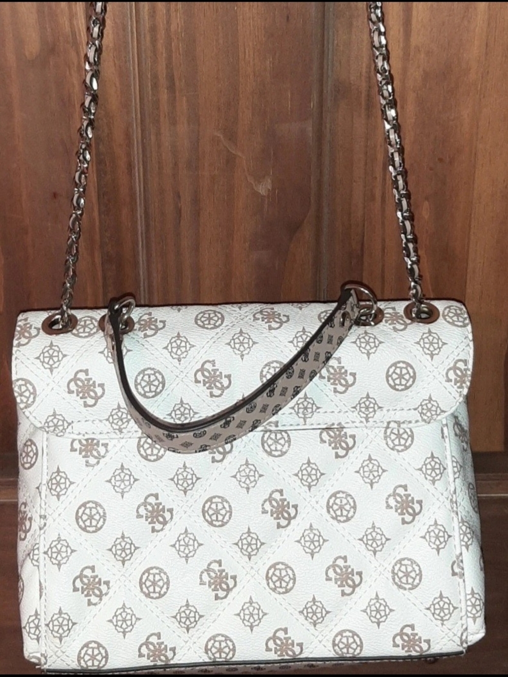 GUESS PG767921 Cessily Mocha Convertible Crossbody Bag EUC - Picture 14 of 16